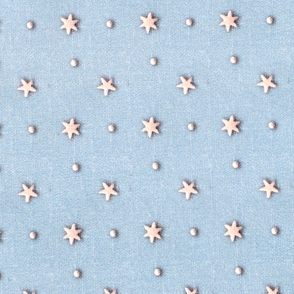 Gingerbread on Blue Stars Artisan Leatherette