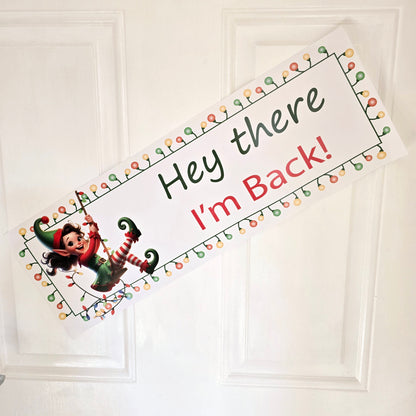 Elf Welcome Door Banner