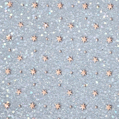 Gingerbread on Blue Stars Chunky Glitter