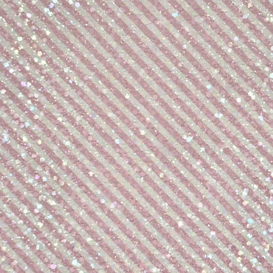 Candy Cane - Pink & White Chunky Glitter