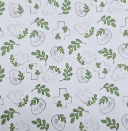 Easter Cross and Doves Artisan Leatherette