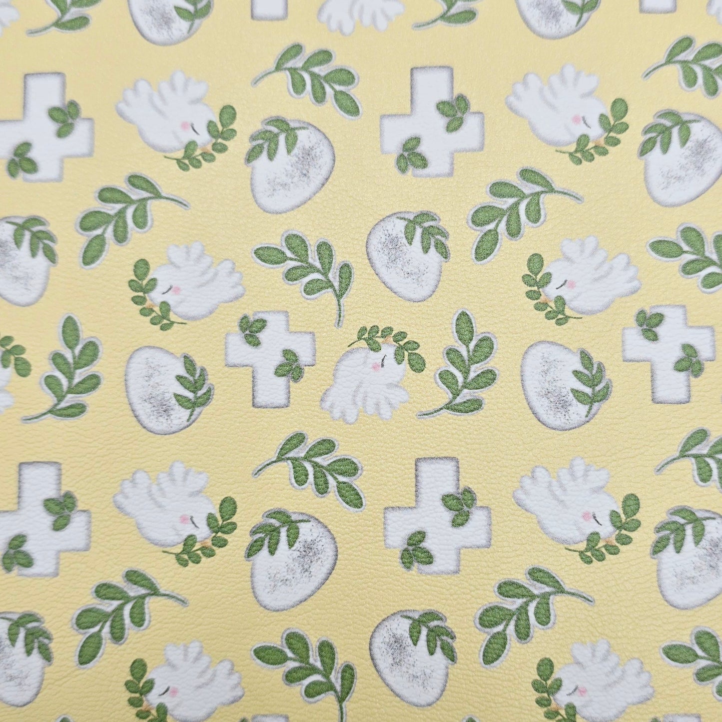 Easter Cross and Doves Artisan Leatherette