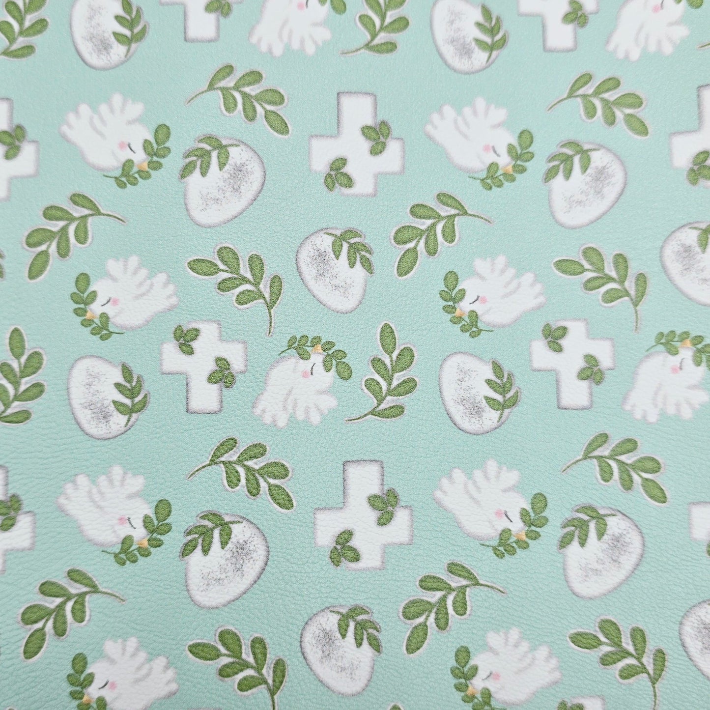 Easter Cross and Doves Artisan Leatherette