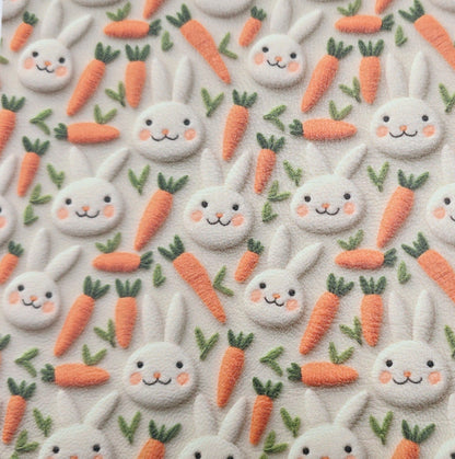 Felt Rabbits and Carrots Artisan Leatherette