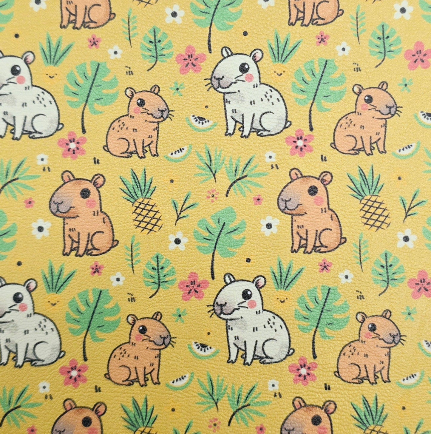 Tropical Capybaras Artisan Leatherette