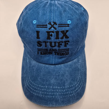 I Fix Stuff Embroidered Baseball Cap