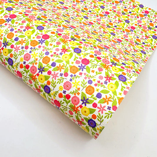 Summer Time Floral Leatherette