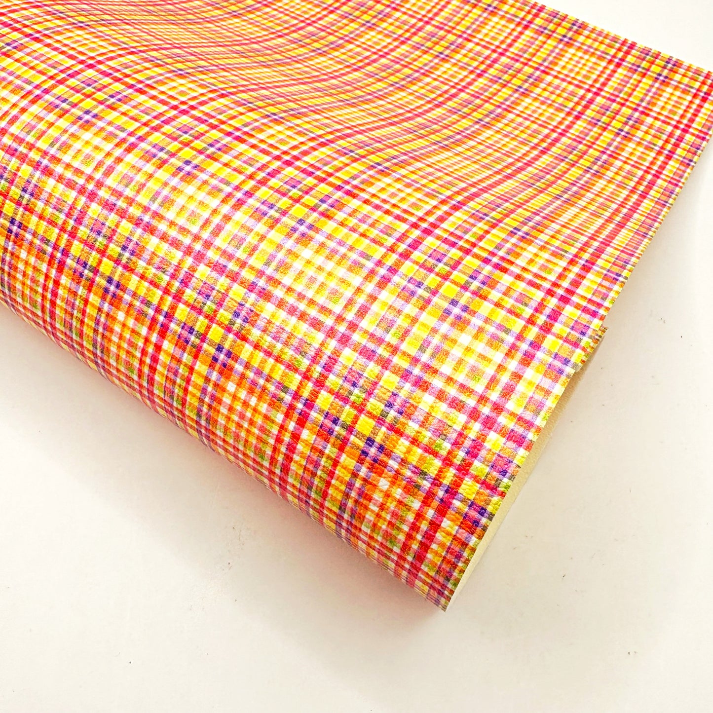 Summer Time Plaid Leatherette