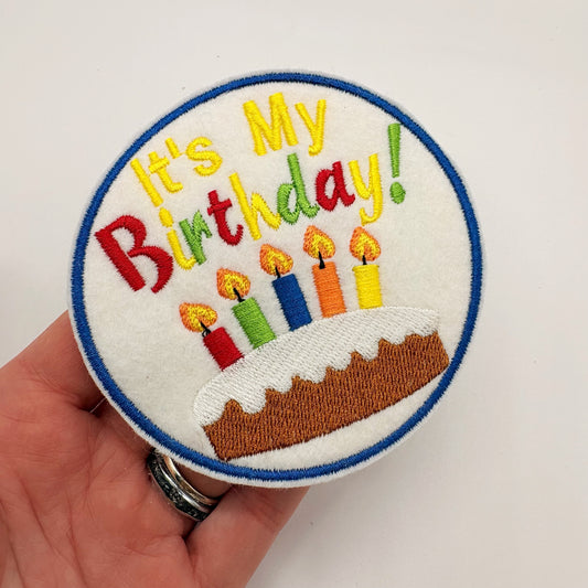 Happy Birthday Cake Badge