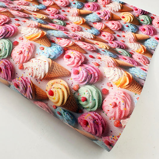 3D Ice Cream Leatherette