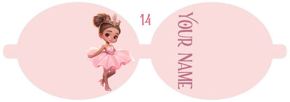 Personalised Ballet Dancer | Printed Leatherette Bow Loops