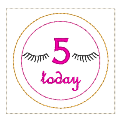 Unicorn Birthday Badge | Digital Embroidery File