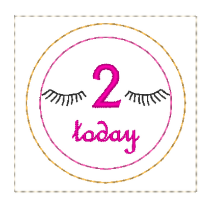 Unicorn Birthday Badge | Digital Embroidery File