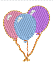 Balloons feltie - Digital Embroidery File