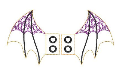 Bat Shoe Wingz - Digital Embroidery File