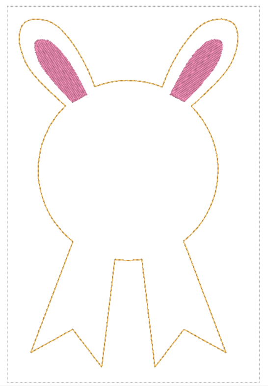Bunny Birthday Badge - Digital Embroidery File