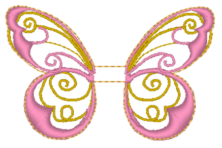 Butterfly Top and Tails  Embroidery File (Multiple sizes) - Digital Embroidery File