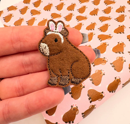 Capybunny Feltie / strip of 3