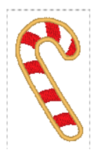 Candy Cane feltie in 3 sizes  - Digital Embroidery File