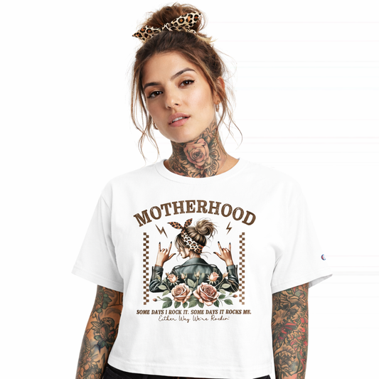 Motherhood | Cropped Heritage Crewneck T-Shirt
