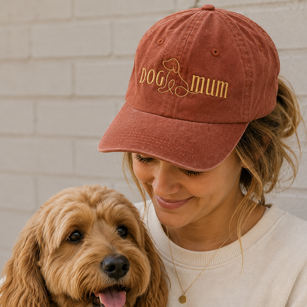 Dog Mum (outline) Embroidered Baseball Cap