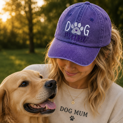 Dog Mum Embroidered Baseball Cap