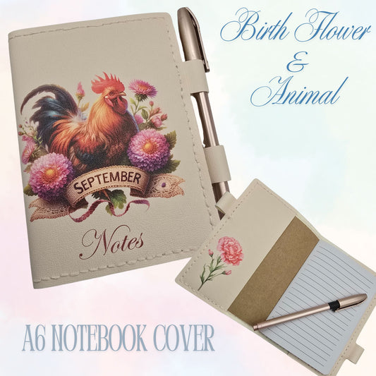 A6 Note Book Cover Collection ~ Birth Flower & Birth Animal