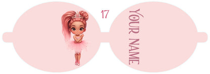 Personalised Ballet Dancer | Printed Leatherette Bow Loops