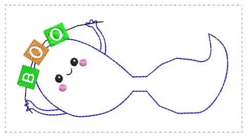 Ghost Hair Bow Tails | Digital Embroidery File