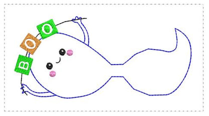 Ghost Hair Bow Tails | Digital Embroidery File