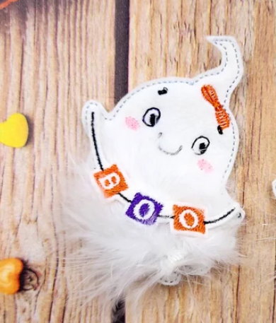Ghost with Hair Bow Fur Baby | Digital Embroidery File
