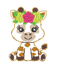 Giraffe Feltie in 2 sizes  | Digital Embroidery File