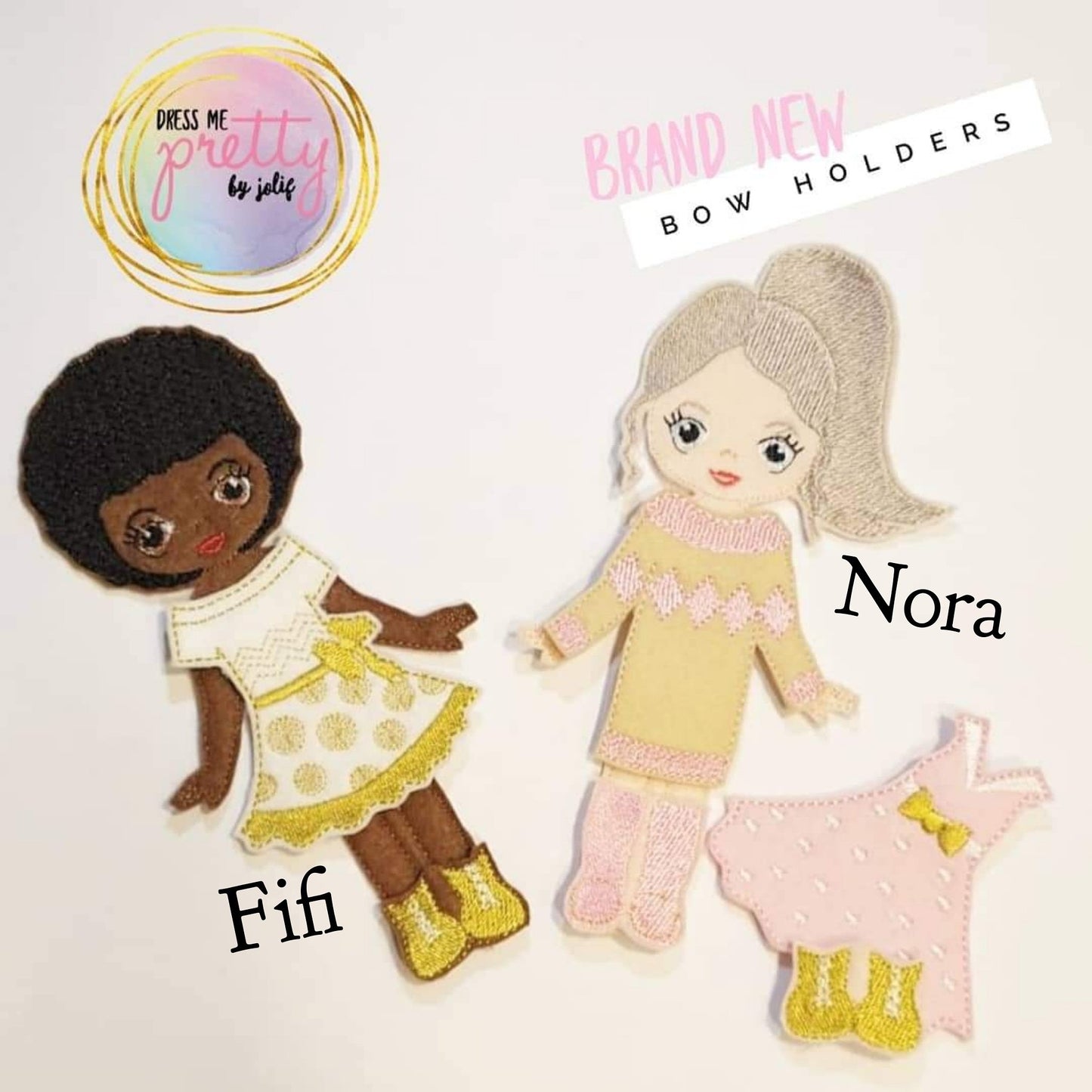 Dress Me Pretty Girl Bow Holder Including Outfit Set