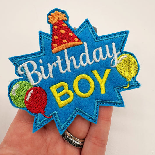 Birthday Boy Balloon Badge