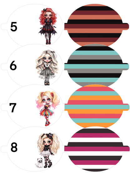 Halloween Dress-up Girls | Printed Leatherette Bow Loops