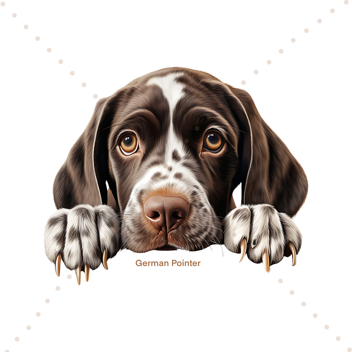 Personalised Peeking Dog | Printed Bow Loops