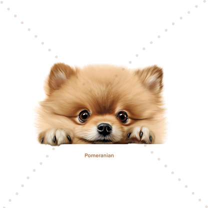 Personalised Peeking Dog | Printed Bow Loops