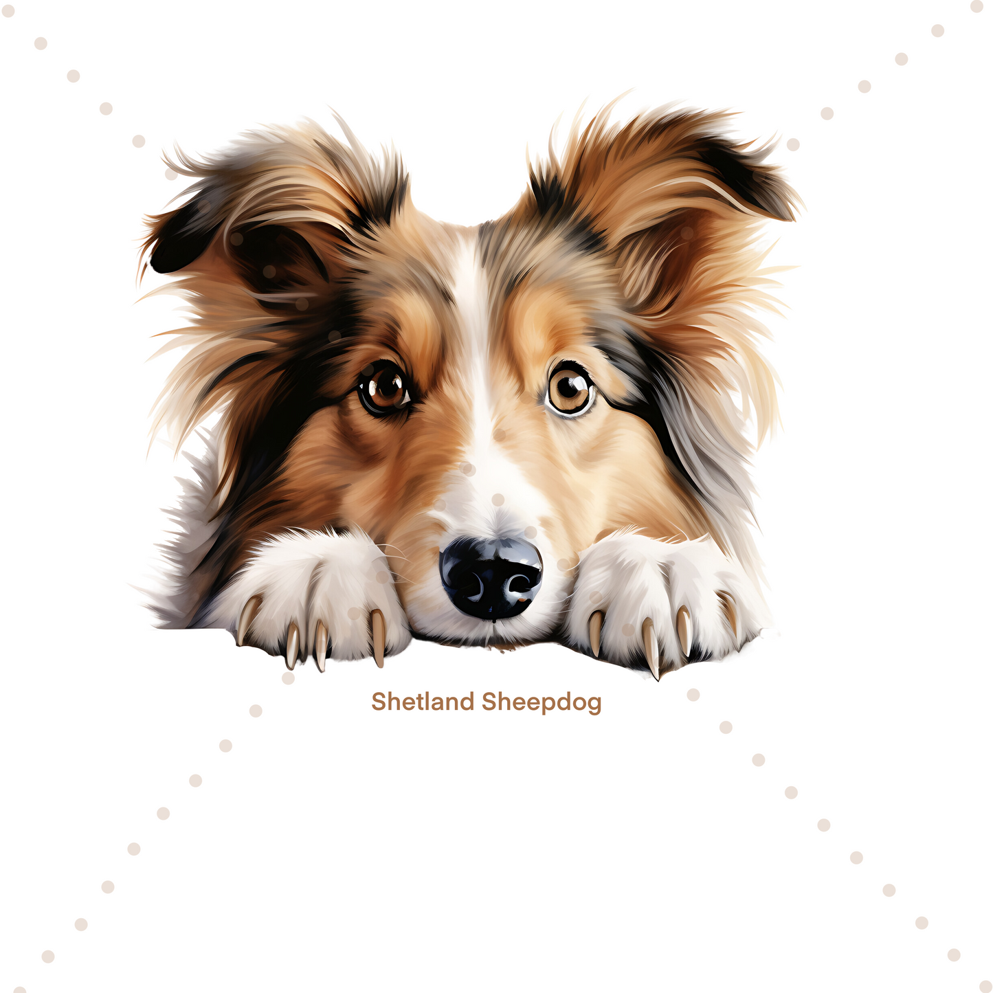 Personalised Peeking Dog | Printed Bow Loops