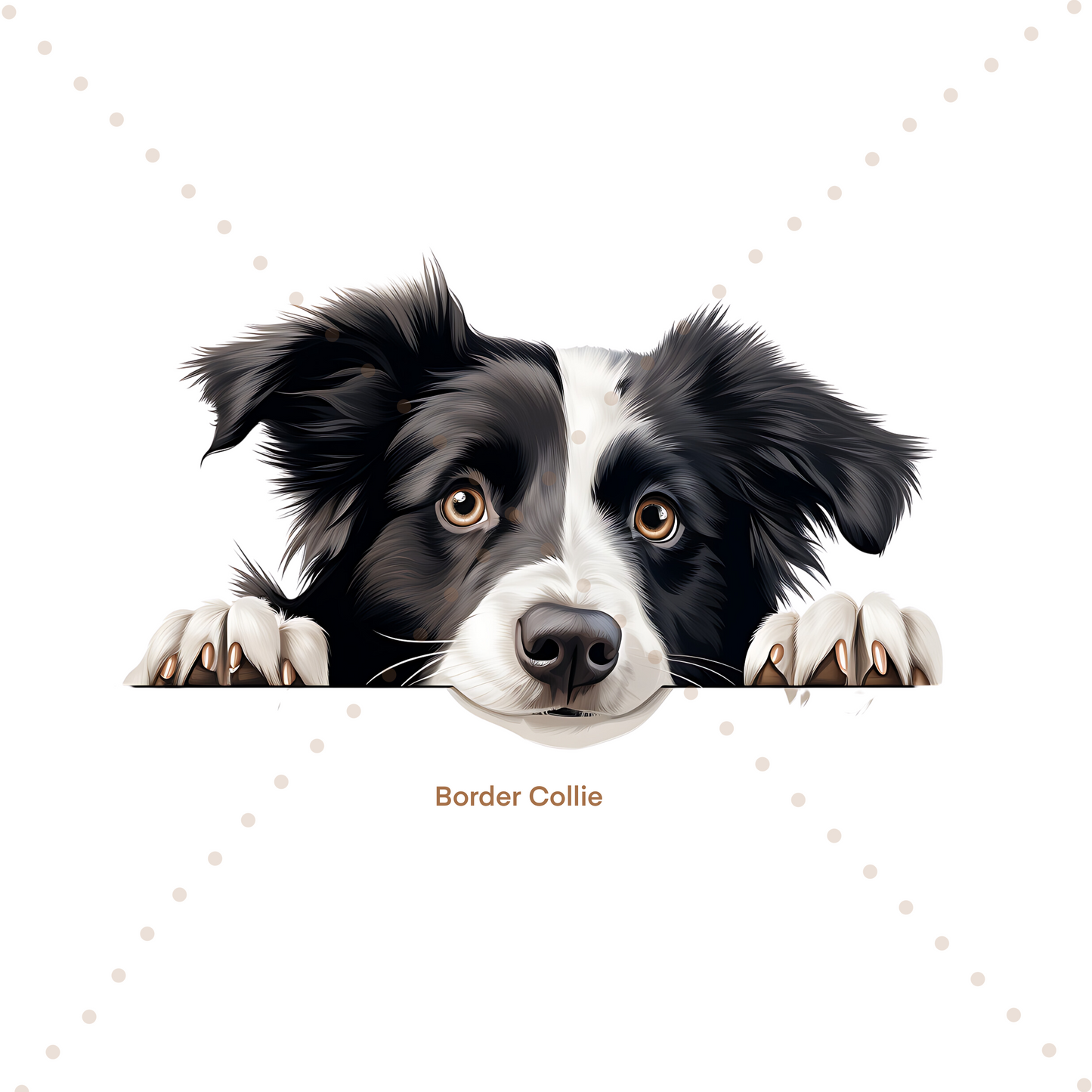 Personalised Peeking Dog | Printed Bow Loops