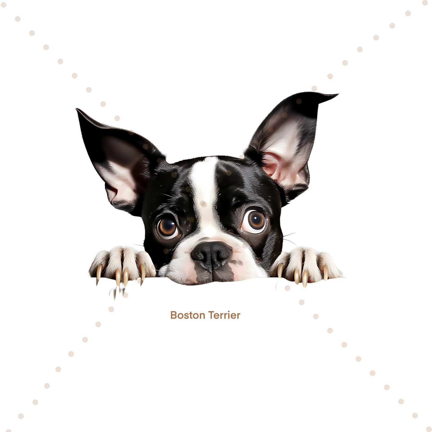 Personalised Peeking Dog | Printed Bow Loops