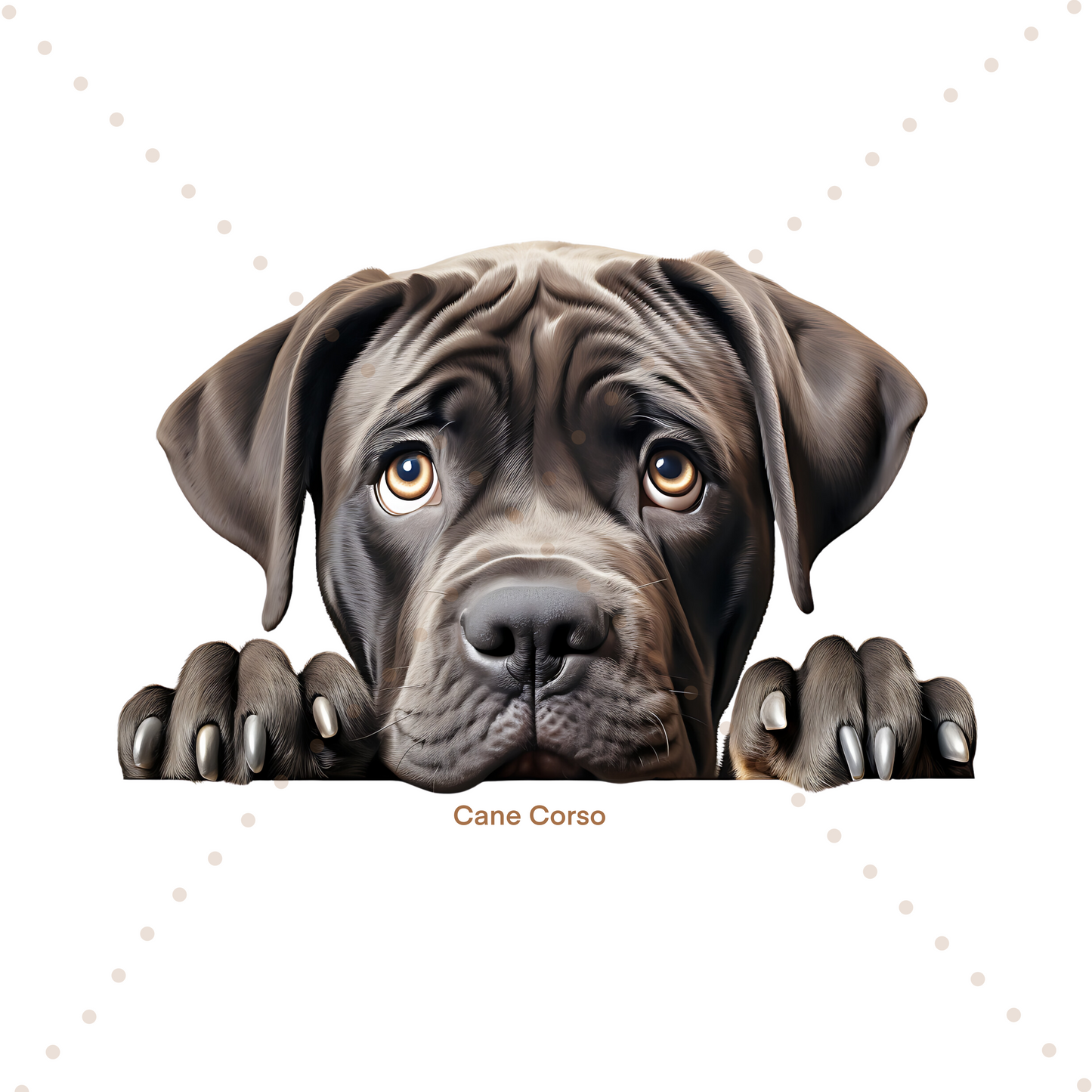 Personalised Peeking Dog | Printed Bow Loops