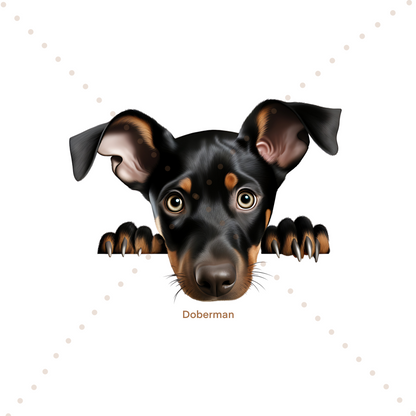 Personalised Peeking Dog | Printed Bow Loops