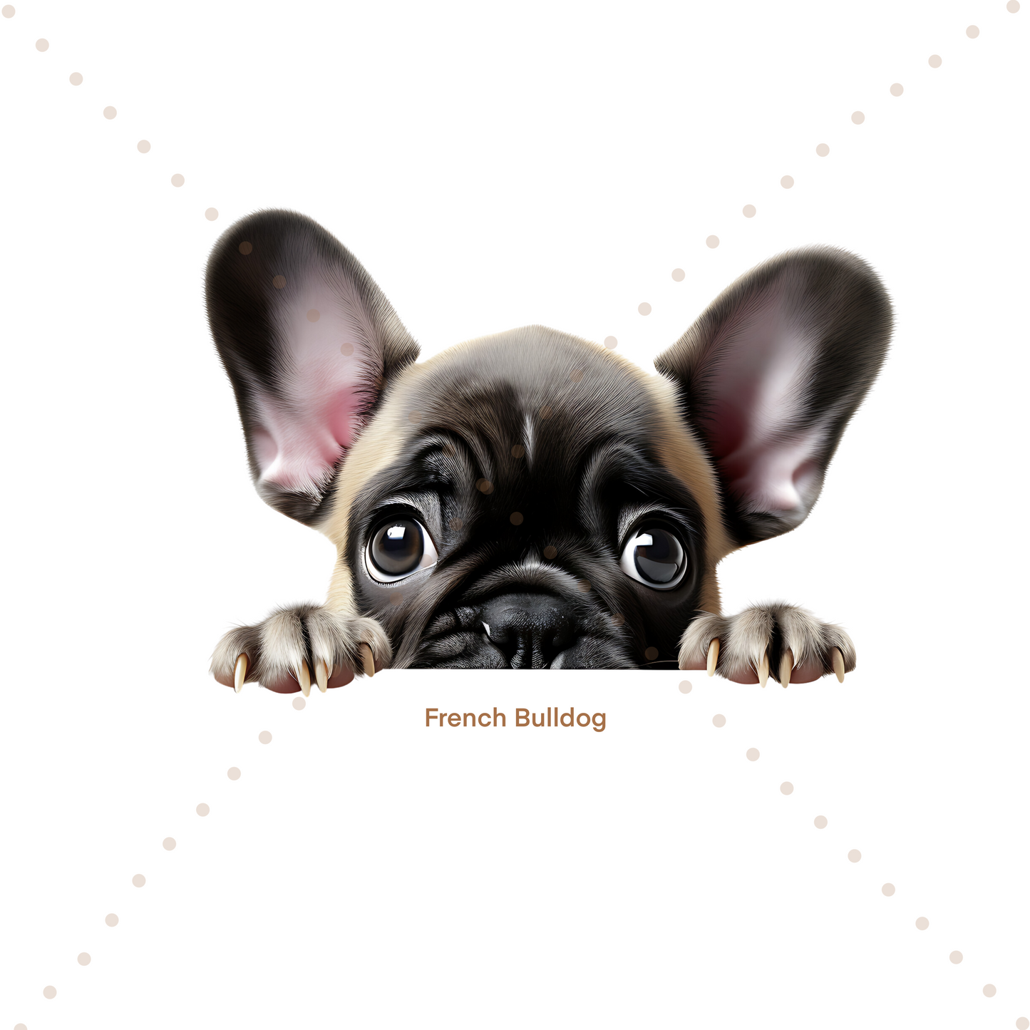 Personalised Peeking Dog | Printed Bow Loops