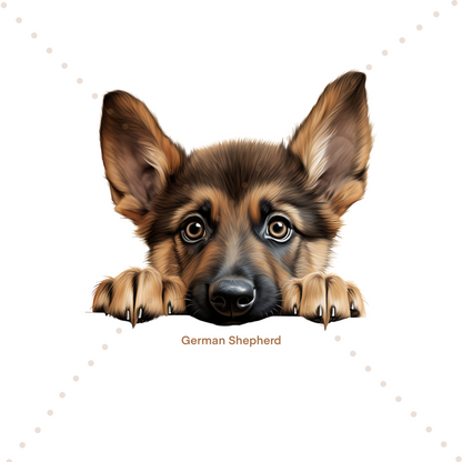 Personalised Peeking Dog | Printed Bow Loops