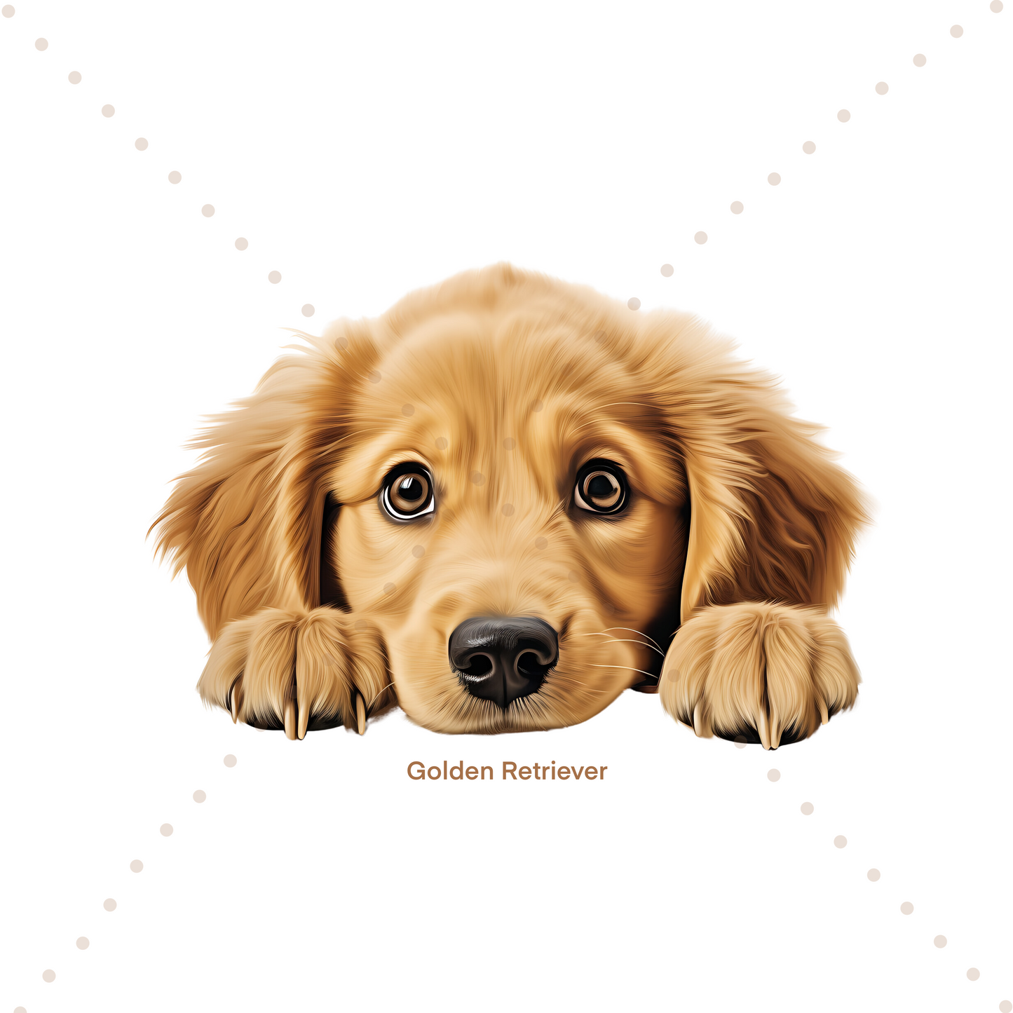 Personalised Peeking Dog | Printed Bow Loops