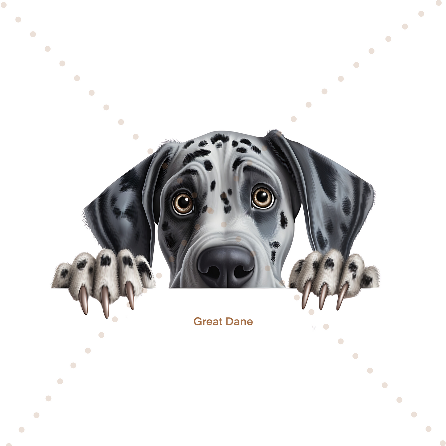 Personalised Peeking Dog | Printed Bow Loops