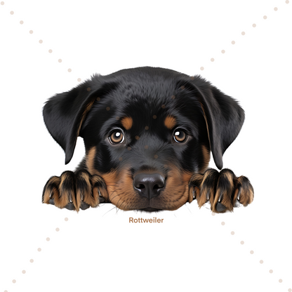 Personalised Peeking Dog | Printed Bow Loops