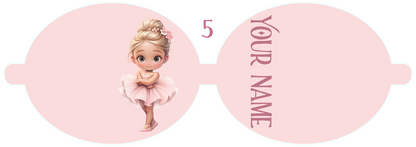 Personalised Ballet Dancer | Printed Leatherette Bow Loops