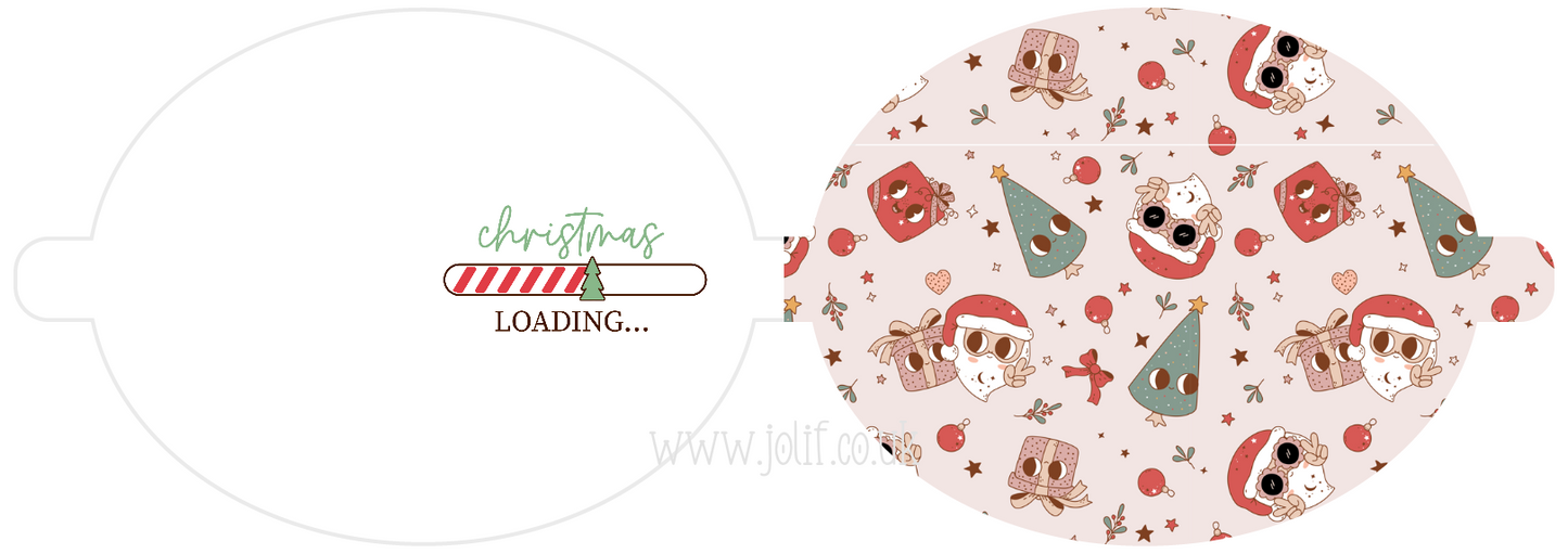 Christmas Loading Leatherette Bow Loops