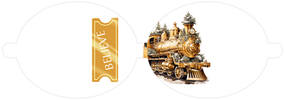 Christmas Express Believe Leatherette Bow Loops